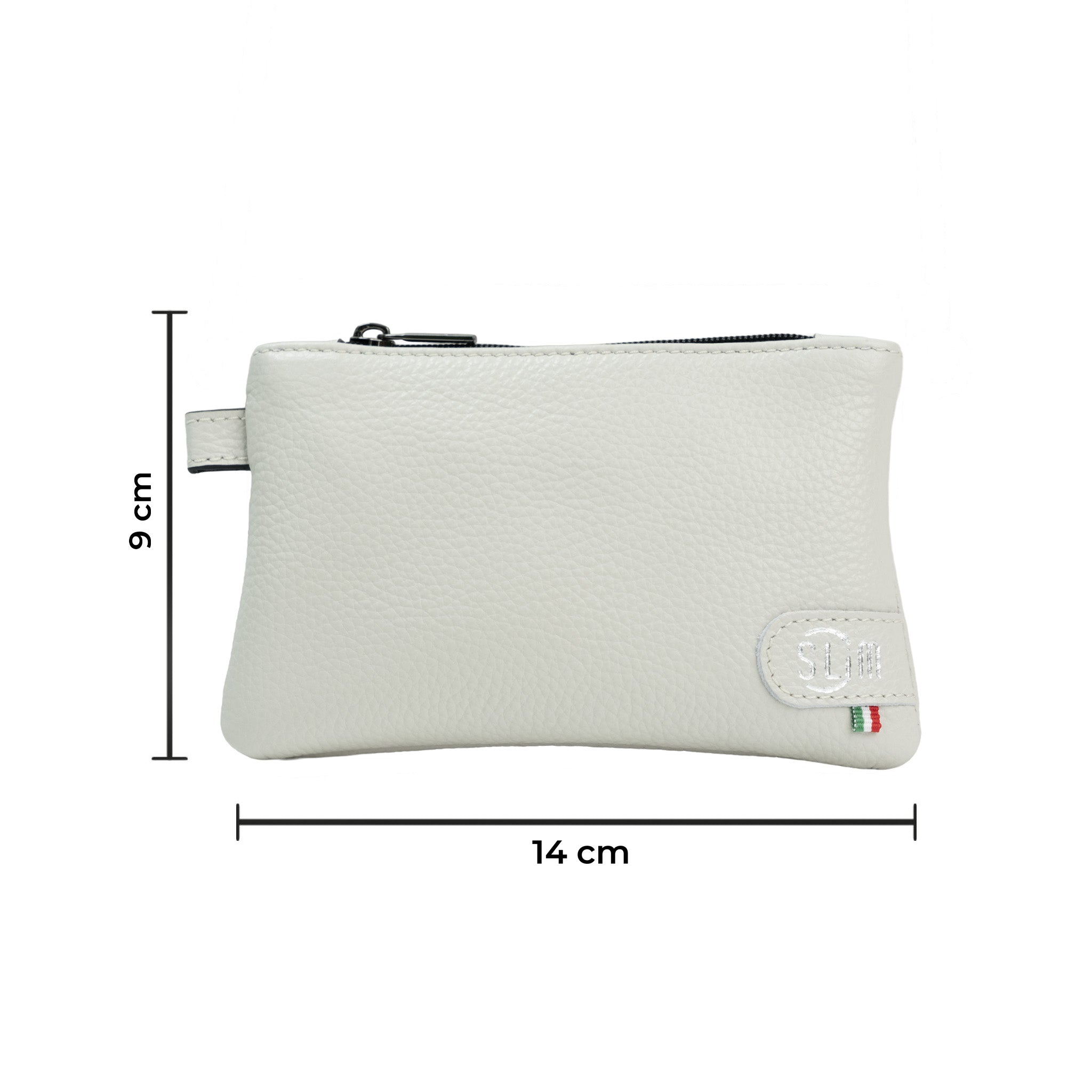 SLim Mini Pochette Bottalato Beige portamonete