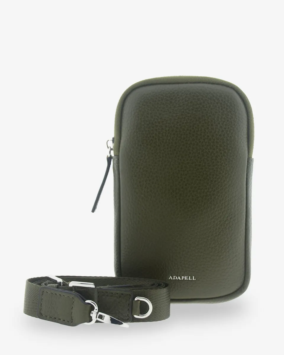Adapell Nexo borsa tracolla pelle nero verticale RFID