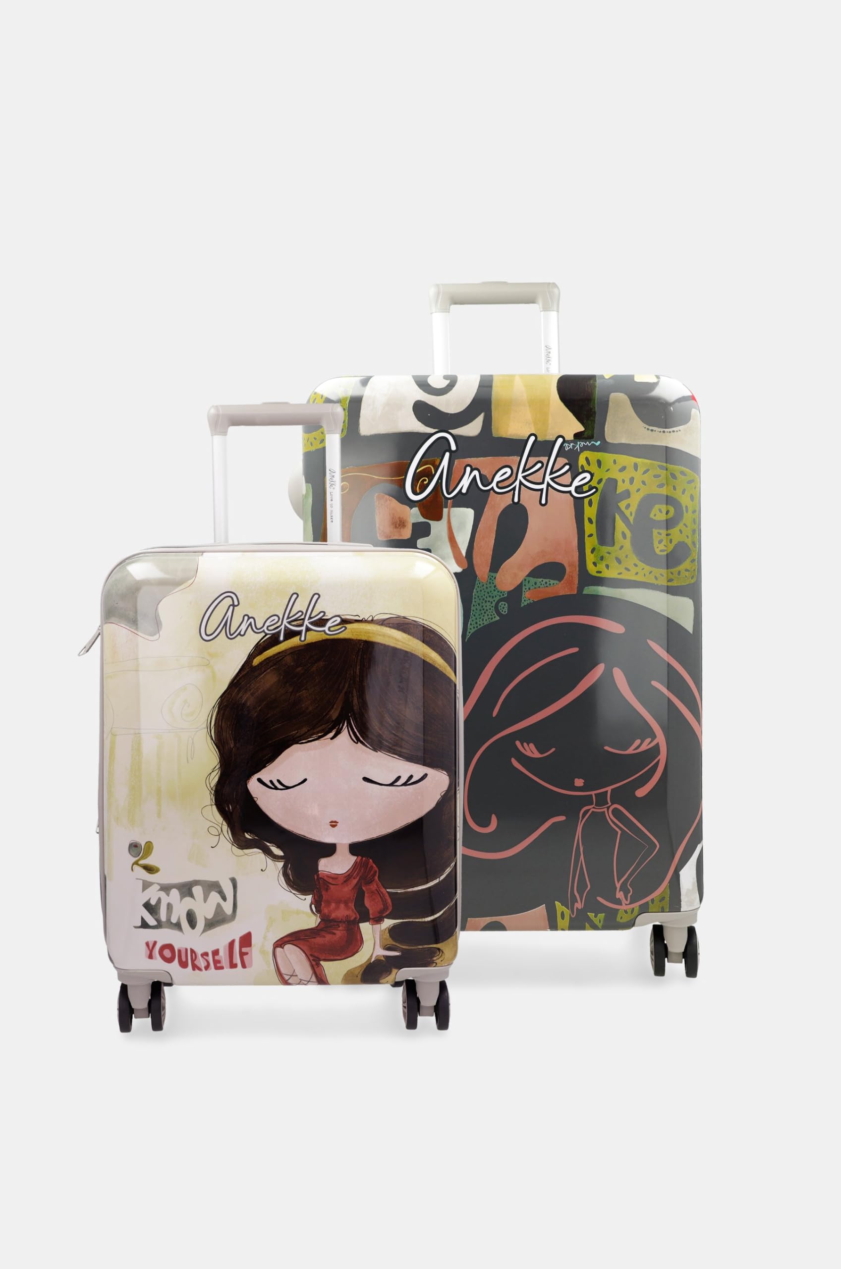 Anekke Muse Set Valigie 2 Pezzi Stampa Viaggio