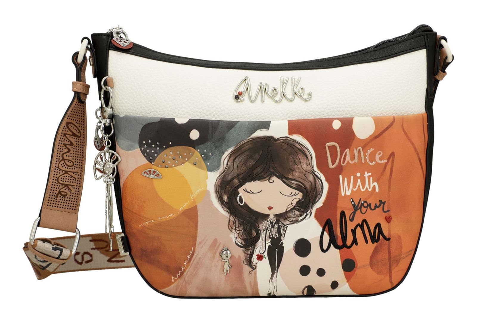 Anekke Alma borsa a tracolla grande multicolor espandibile