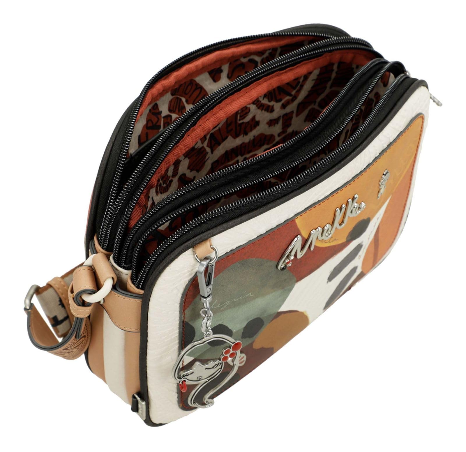 Anekke Alegria borsa a tracolla 3 scomparti 26 cm