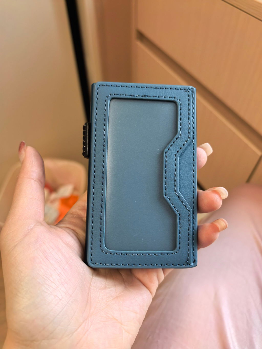 VULKIT Card Holders VC306 Portacarte Alluminio Slim Nero Velluto