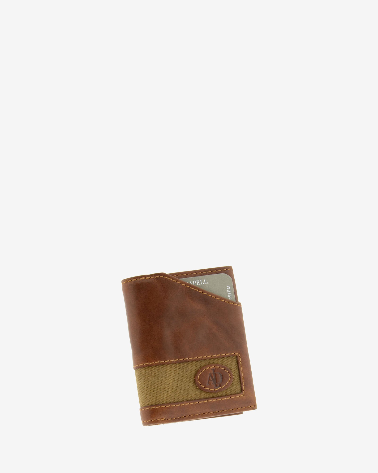 Adapell Range 1622 portacarte uomo cuoio pelle canvas 6 slot