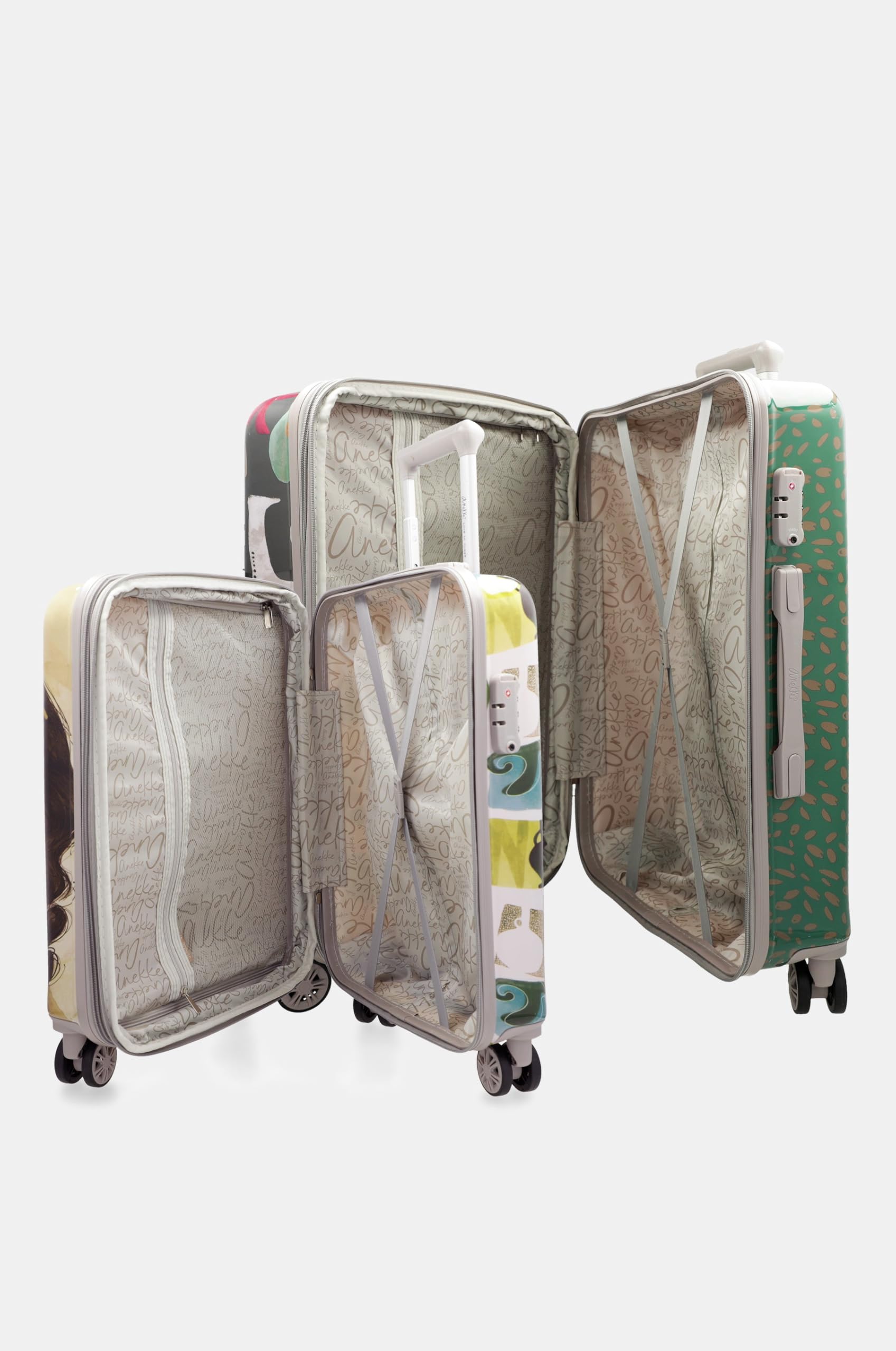 Anekke Muse Set Valigie 2 Pezzi Stampa Viaggio