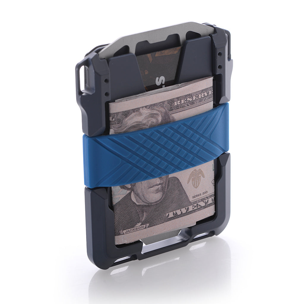Dango M1 Maverick Portafoglio verticale blu 10 carte