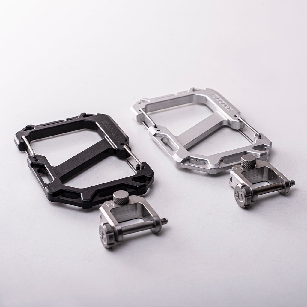 Dango Carabiner XL & Shackle Moschettone Satin Silver Alluminio