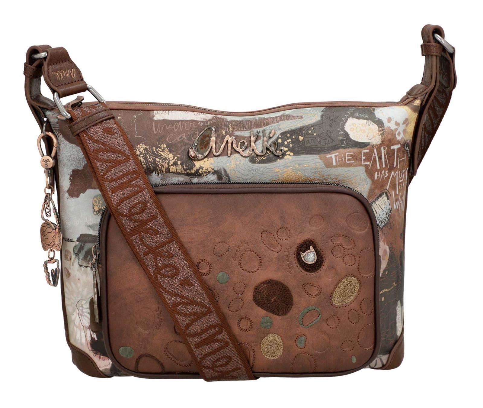 Anekke Outer borsa a tracolla grande ecopelle 27x24x10
