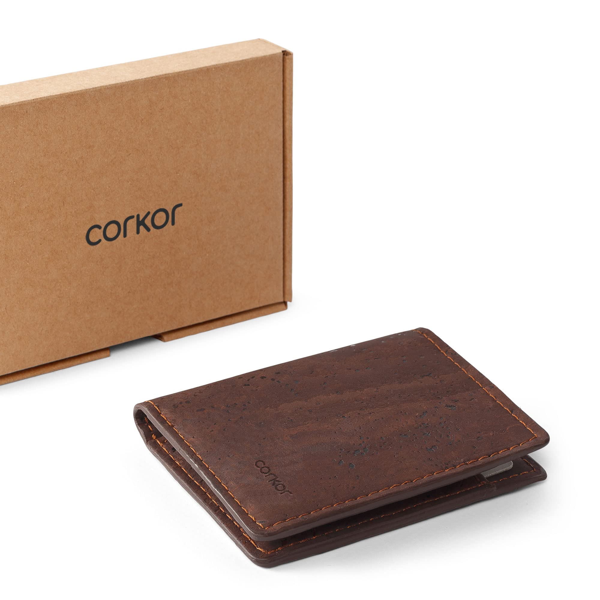 Corkor Wallets Portafoglio Sughero Marrone RFID