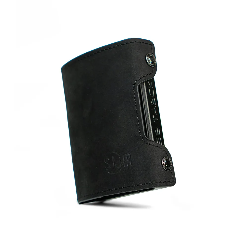 SLim Be Tasck portafoglio Crazy Horse Nero Frame Nero