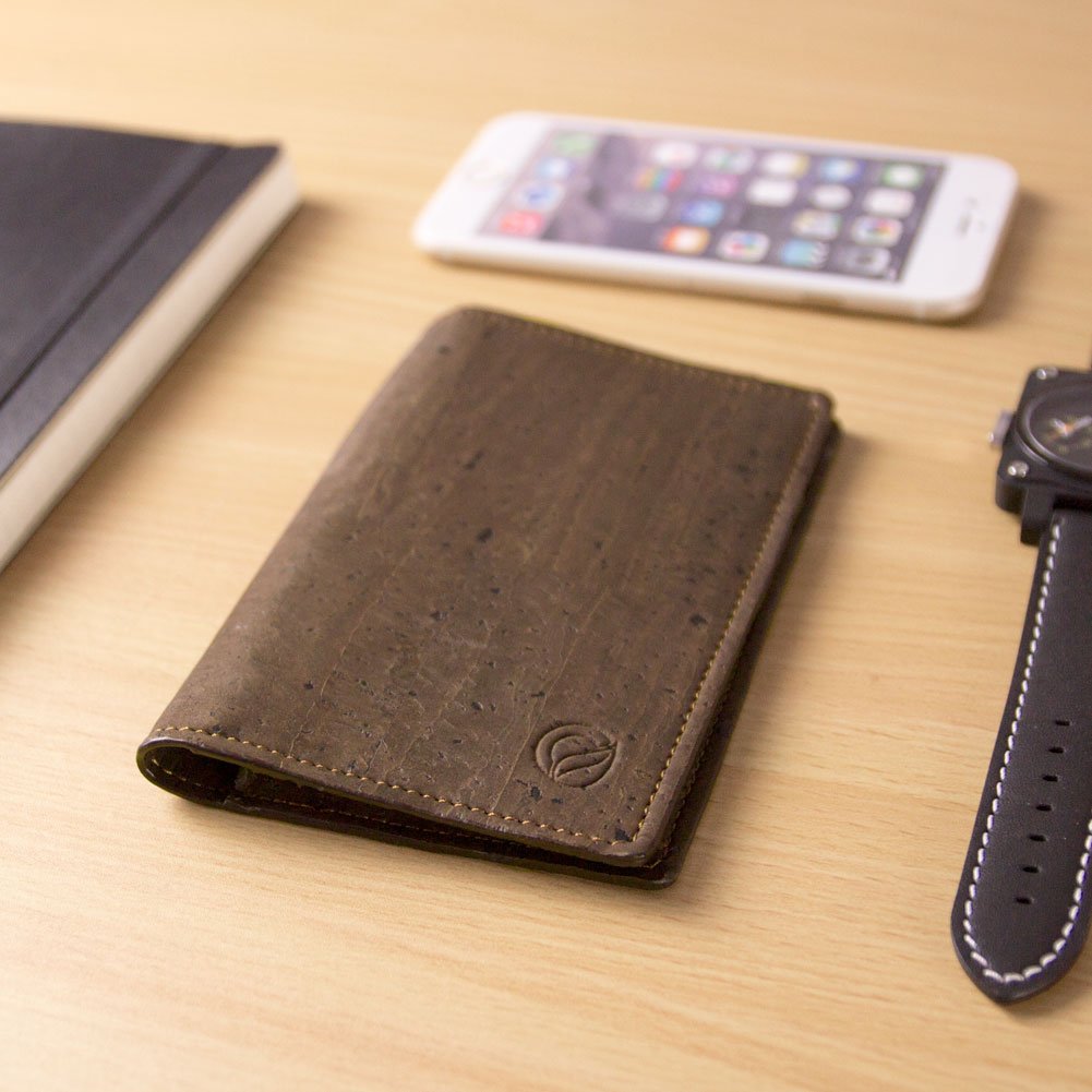 Corkor Wallets Portafoglio Sughero RFID Marrone Viaggio