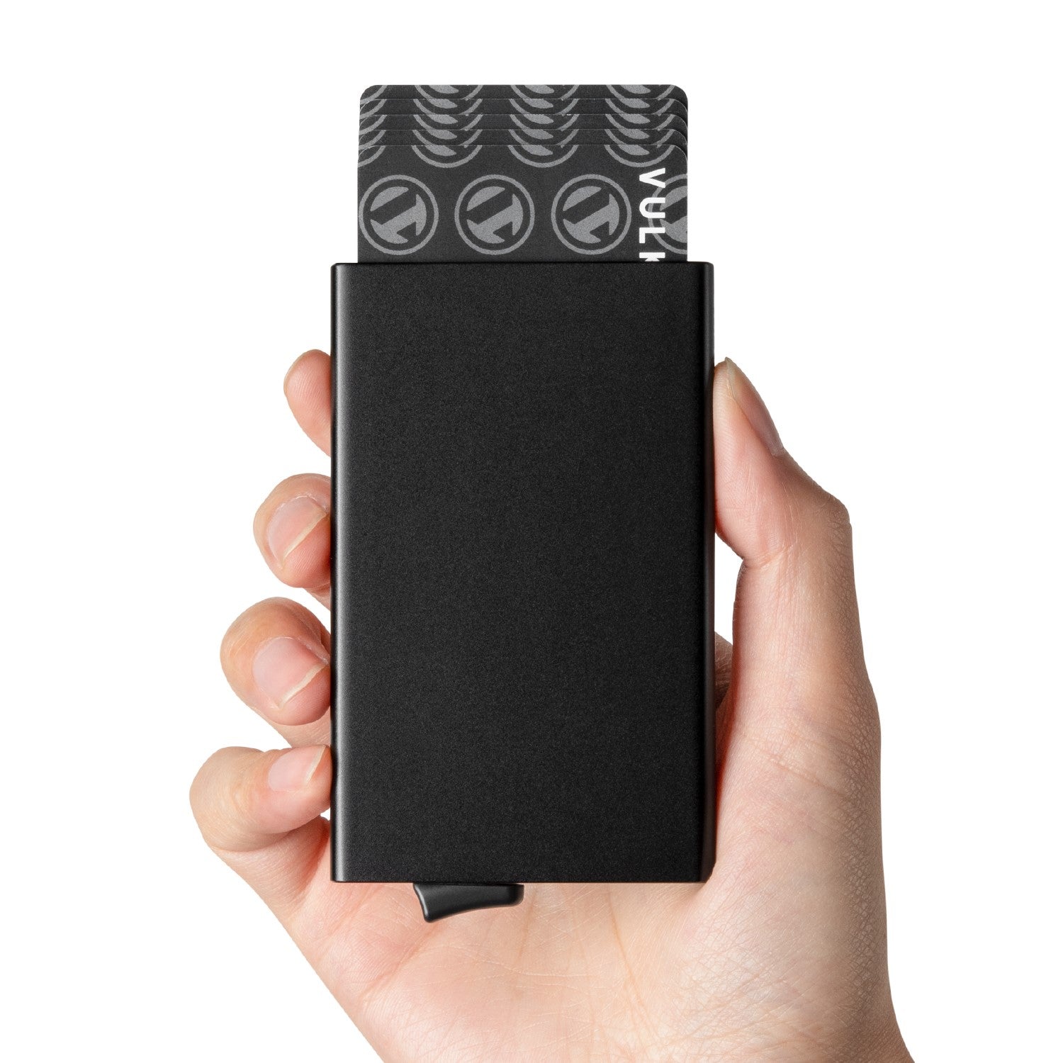 VULKIT VC100 Portacarte Alluminio Nero Senza Fermasoldi RFID