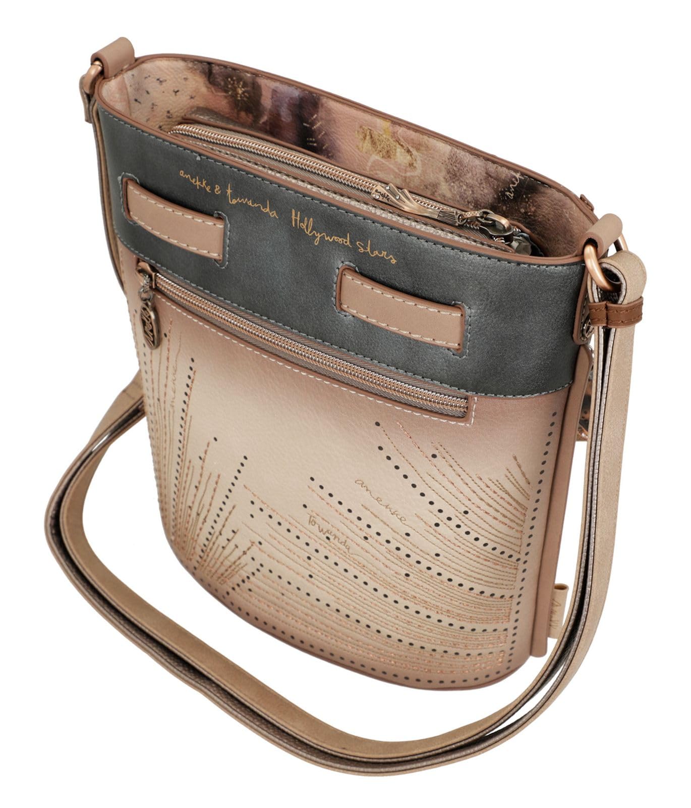ANEKKE Hollywood Lazo Borsa Tracolla Donna Blu