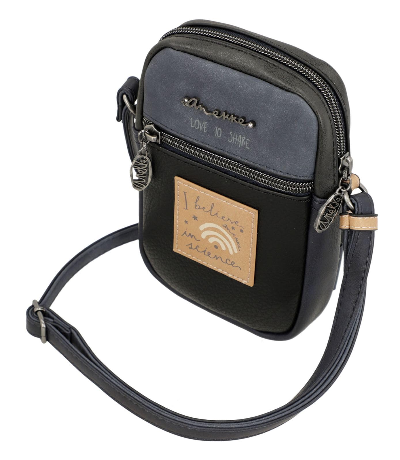 Anekke Studio Mini Tracolla Donna Blu Navy con Zip
