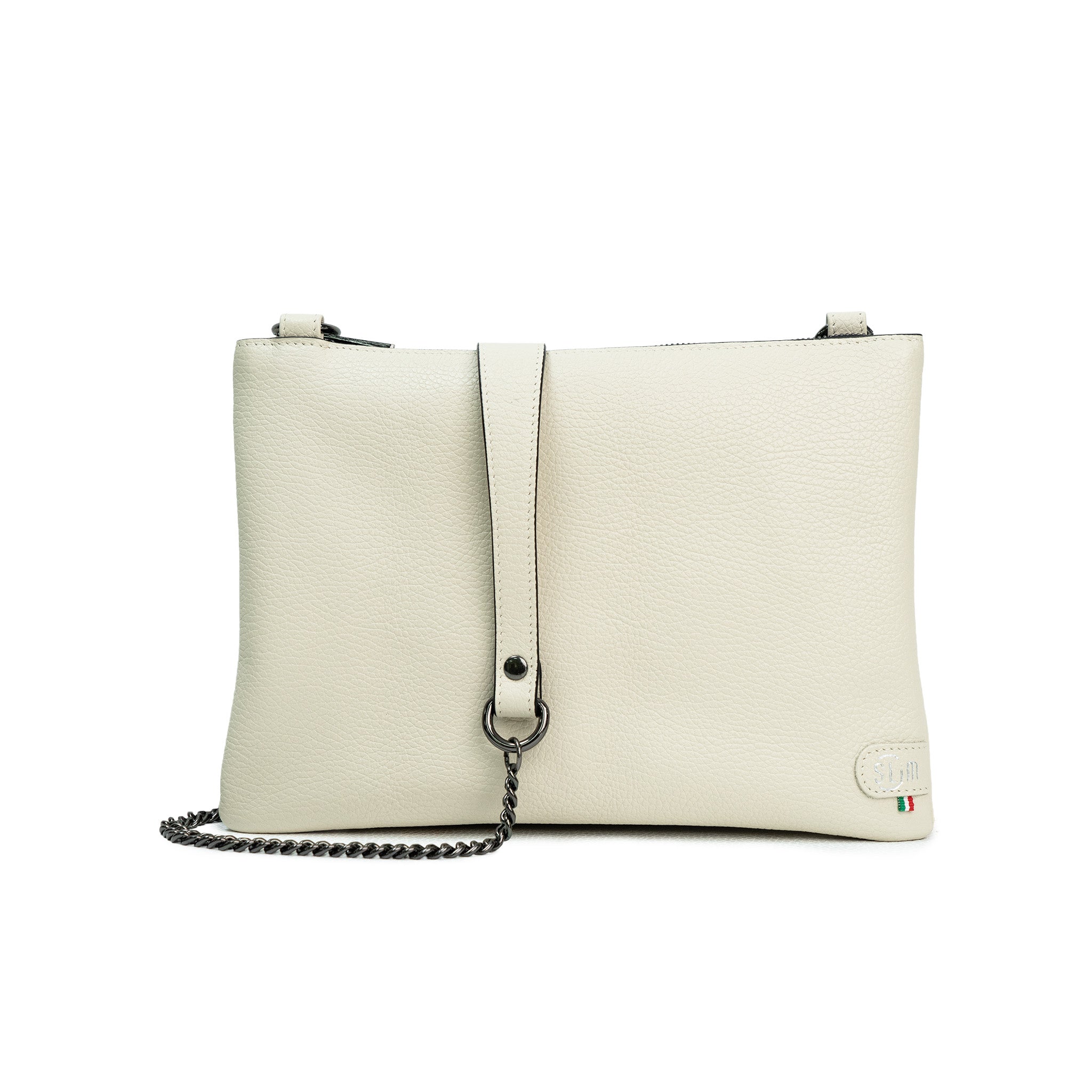 SLim Pochette Tracolla Bottalato Nero pochette pelle 24x19,5 cm