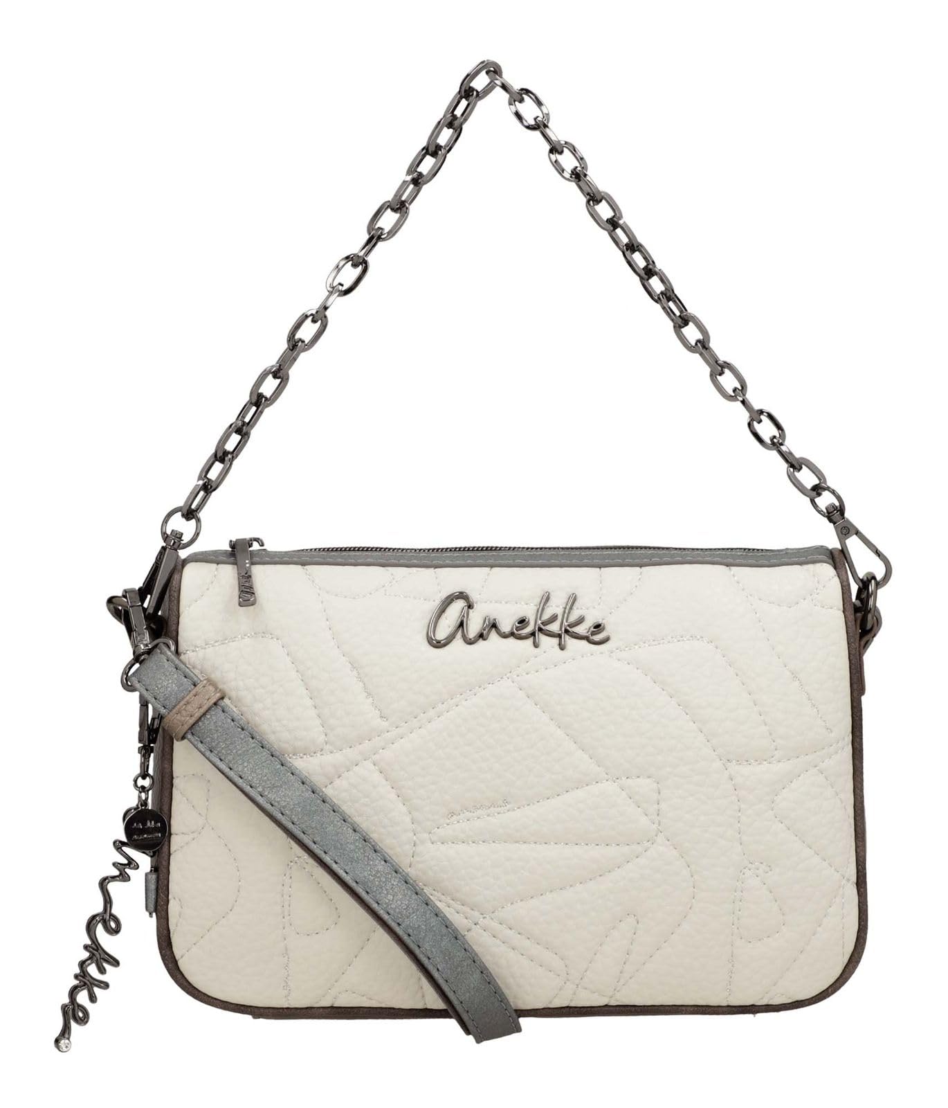 Anekke Essentials Borsa a Tracolla Beige Fiori Farfalle