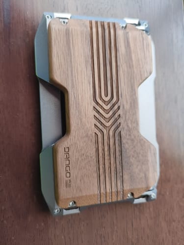 Dango A-Series placca portafoglio legno noce RFID