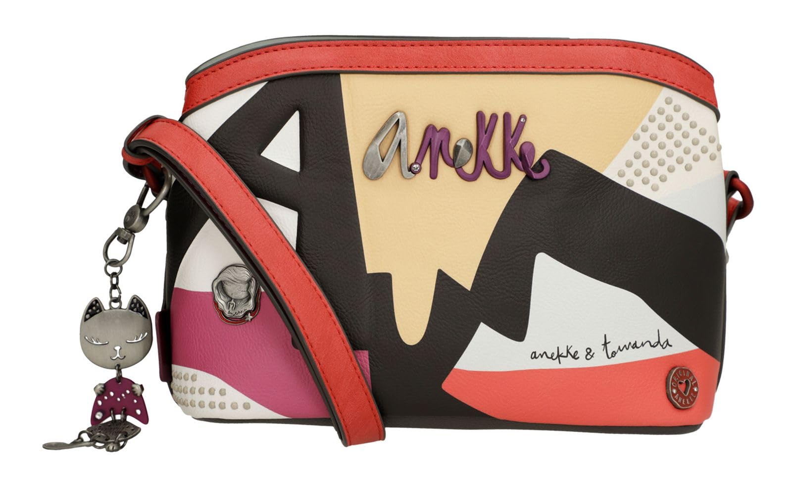 Anekke Fashion borsa media tracolla rimovibile donna