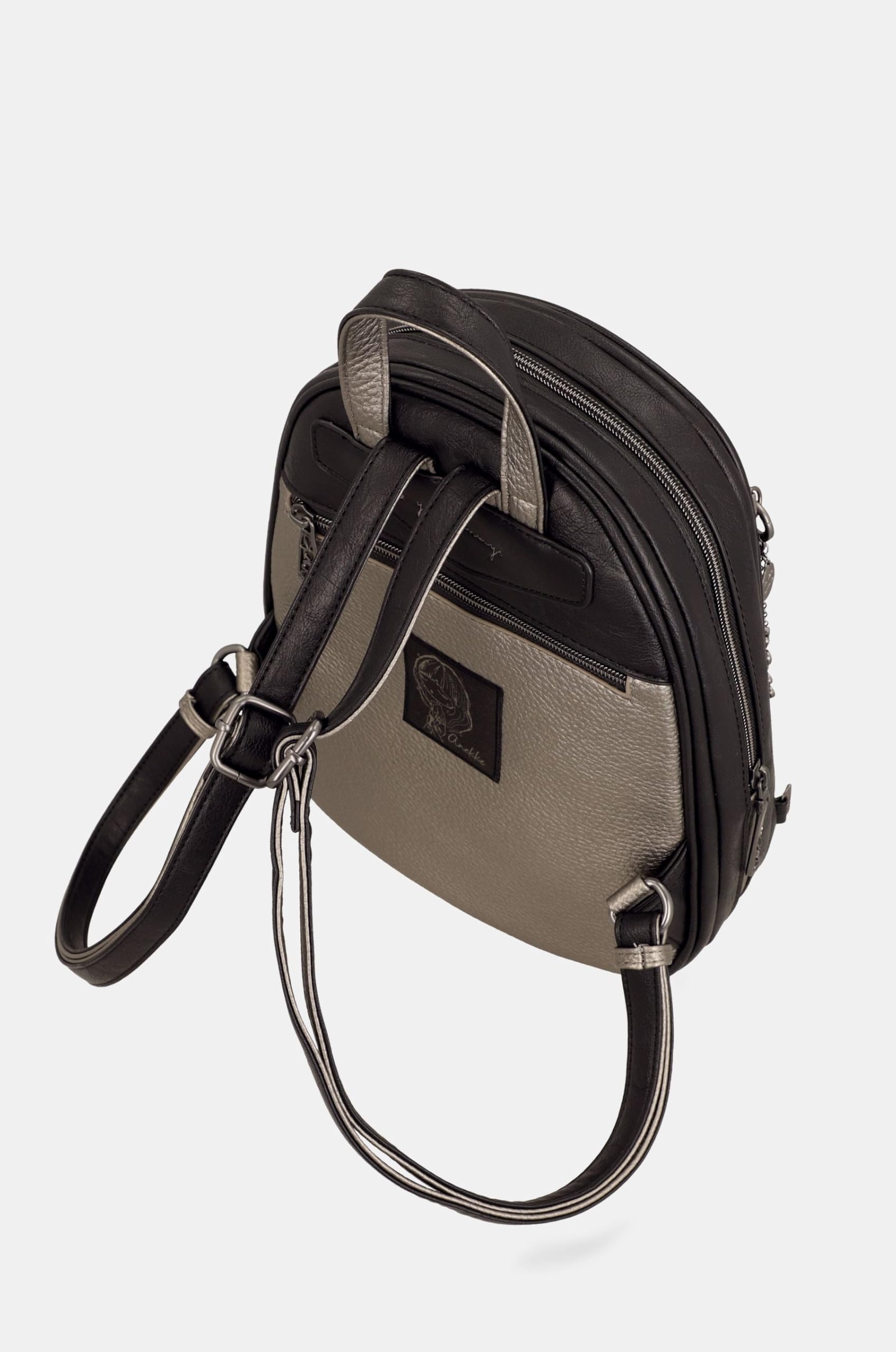 Anekke Black Zaino Medio Nero con Cerniera