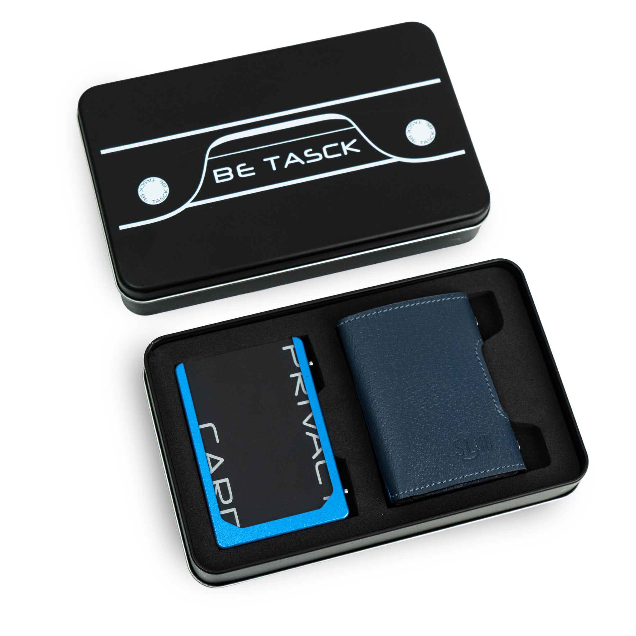 SLim Be Tasck Portafoglio Blu Cinghialino Frame Nero