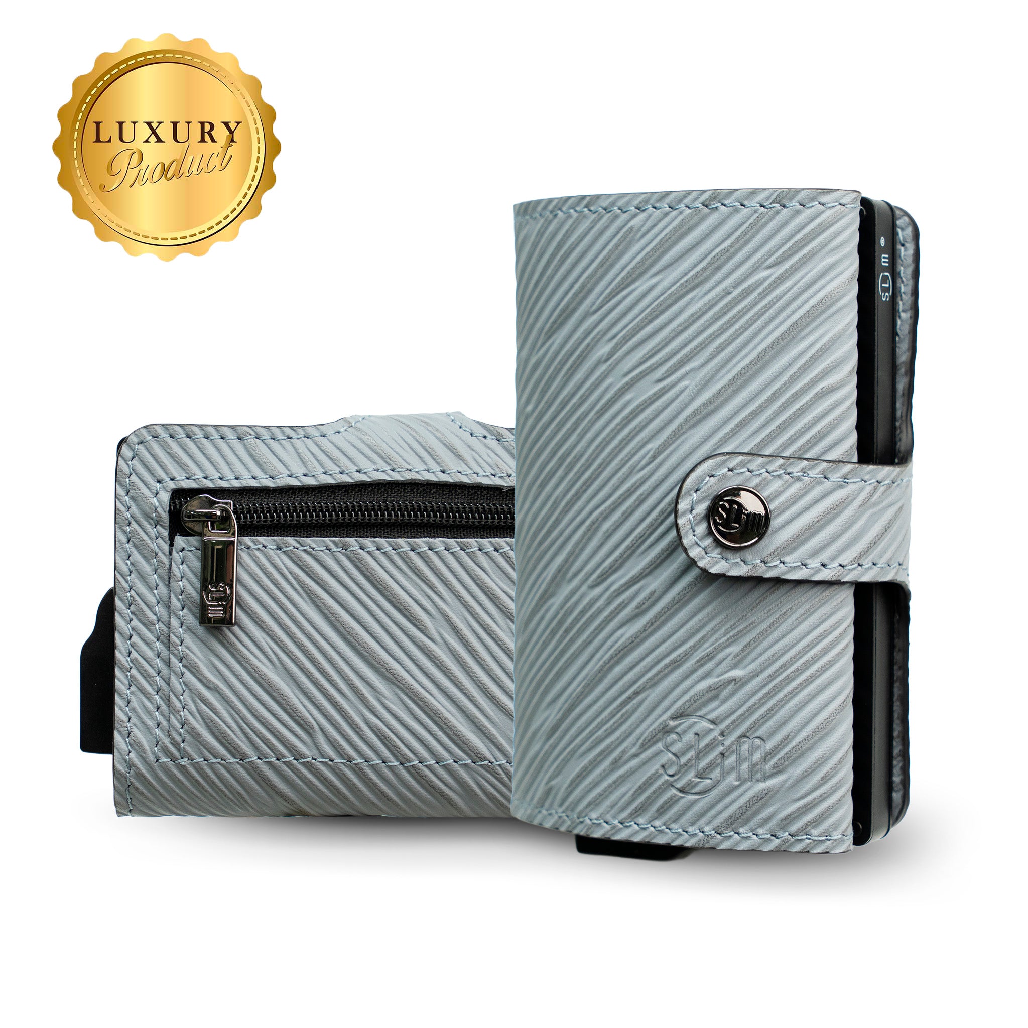 SLim Porta Carte Pelle Epi Nero 12 Carte RFID