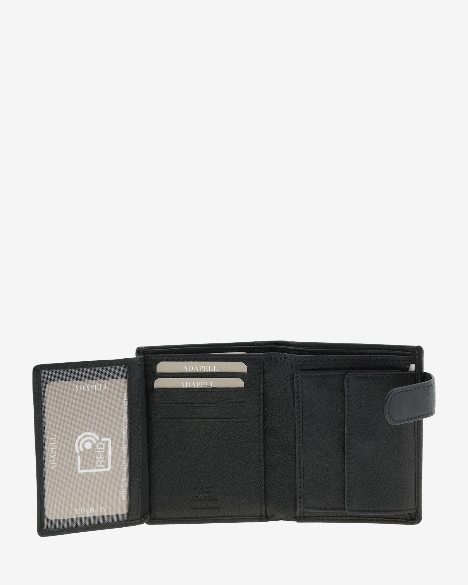 Adapell Maxwell 1655 portafoglio uomo pelle nero RFID