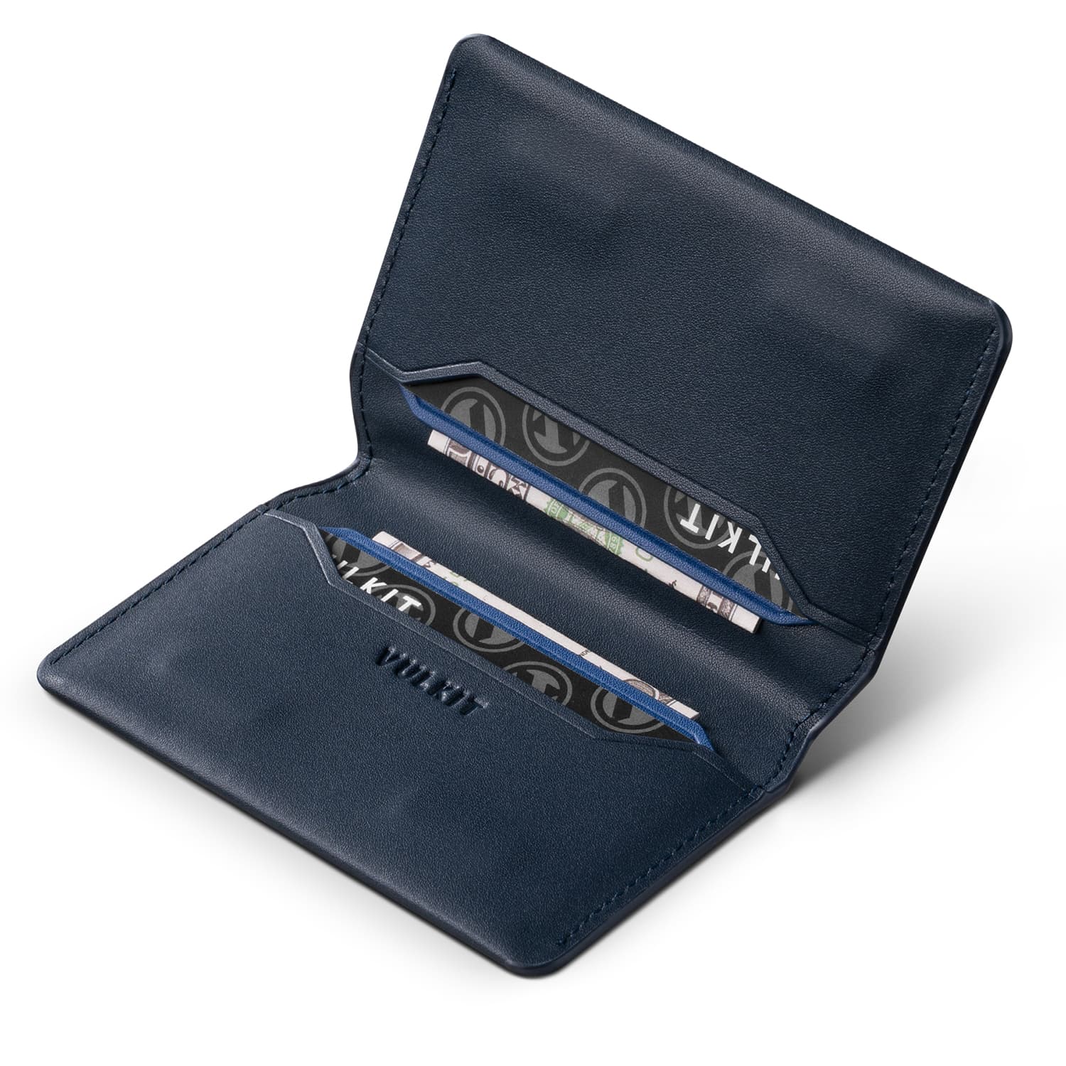 VULKIT VW122 Portacarte Pelle Nero RFID Slim