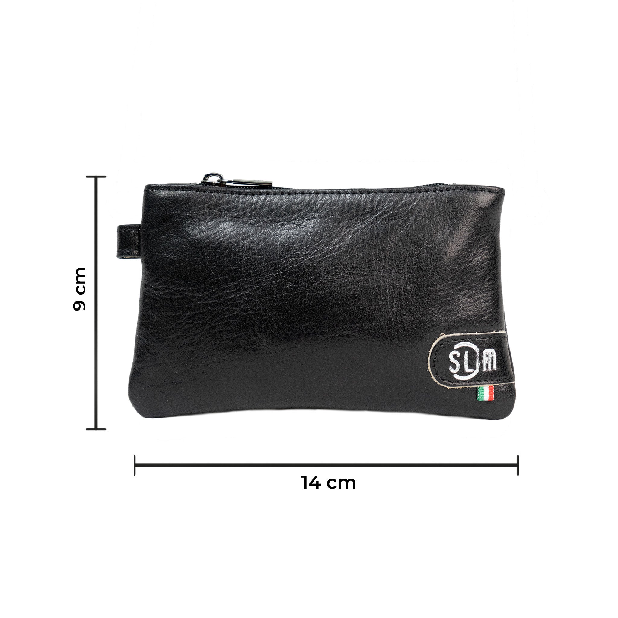 SLim Mini Pochette vera pelle nero uso quotidiano