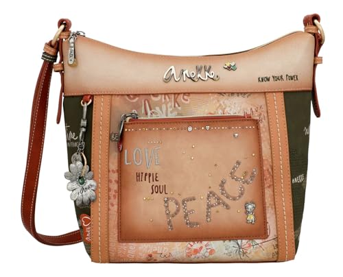 Anekke Bloom Flowers borsa a tracolla grande stampa fiori