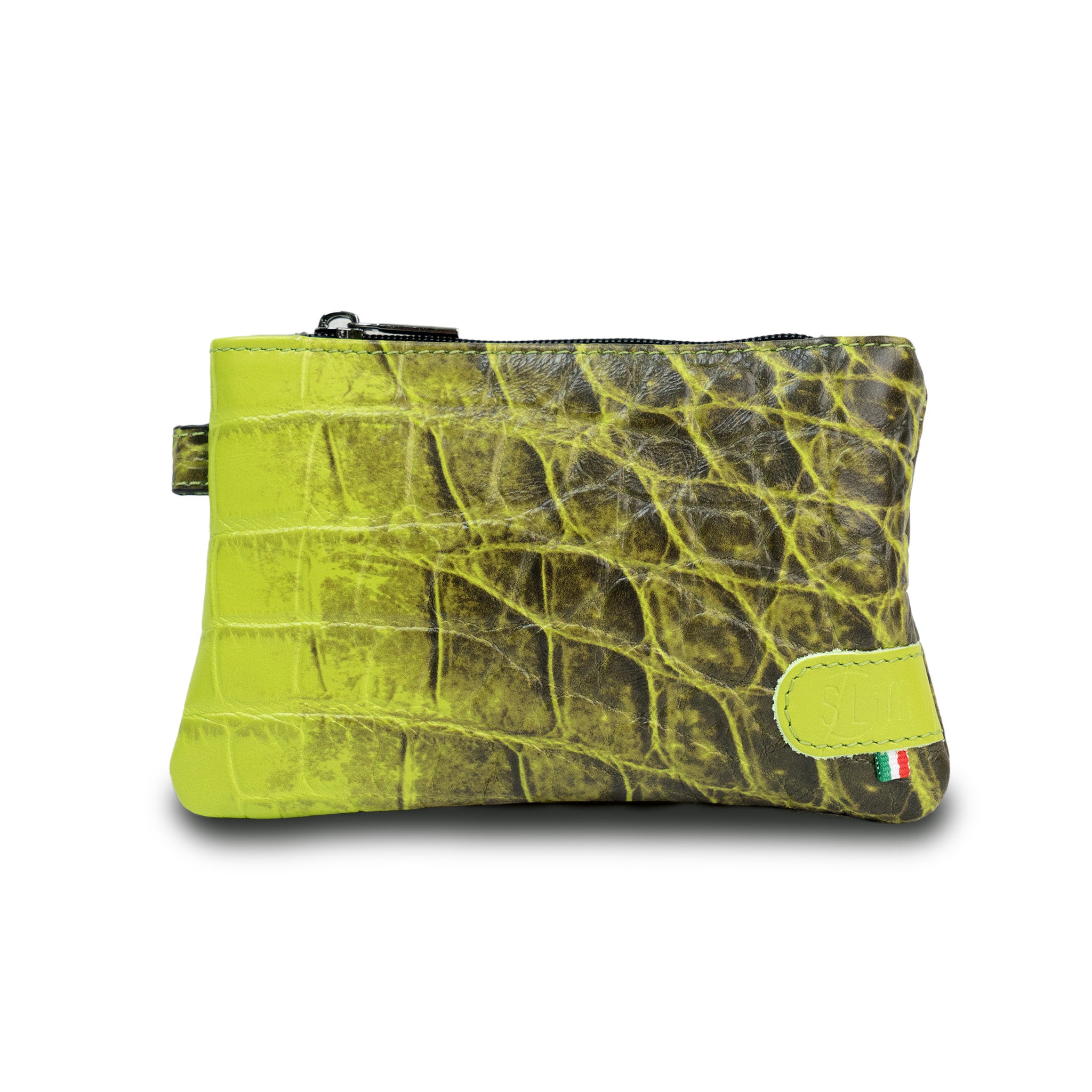 SLim Mini Pochette Cocco mini pochette verde pelle