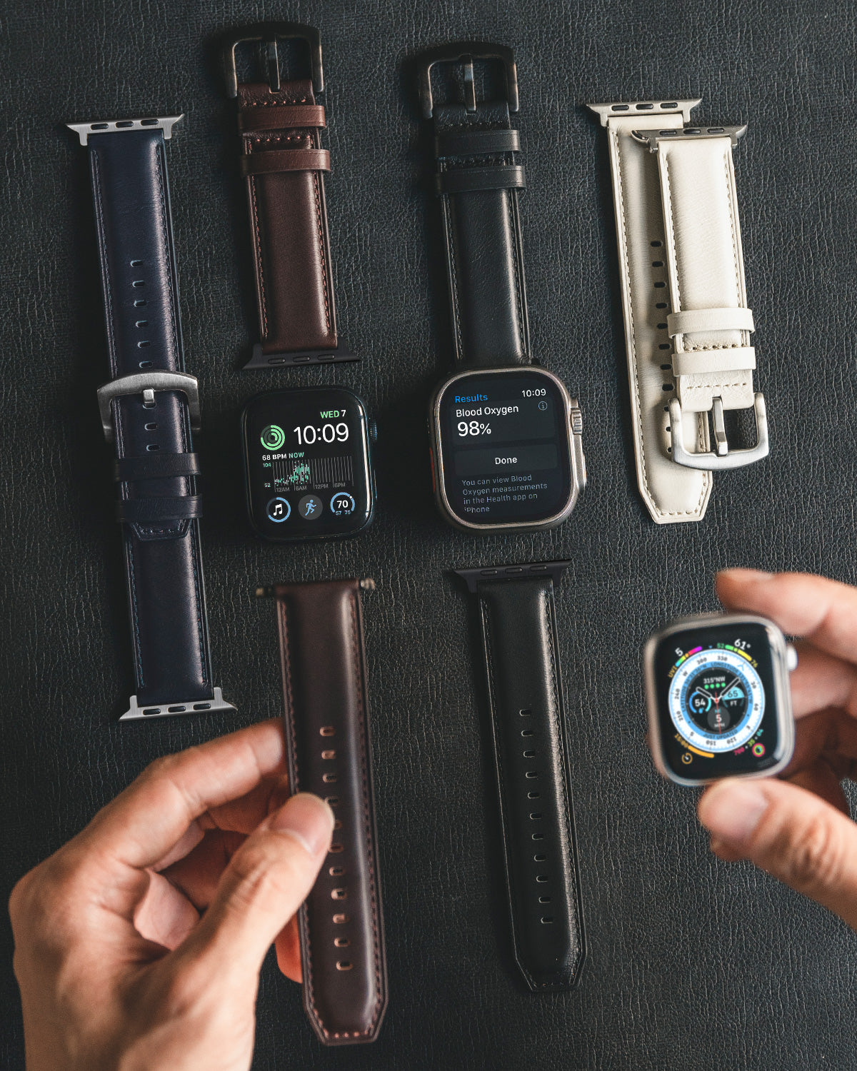 VULKIT Accessories VWB100 Cinturino Pelle Nero 38mm Apple Watch
