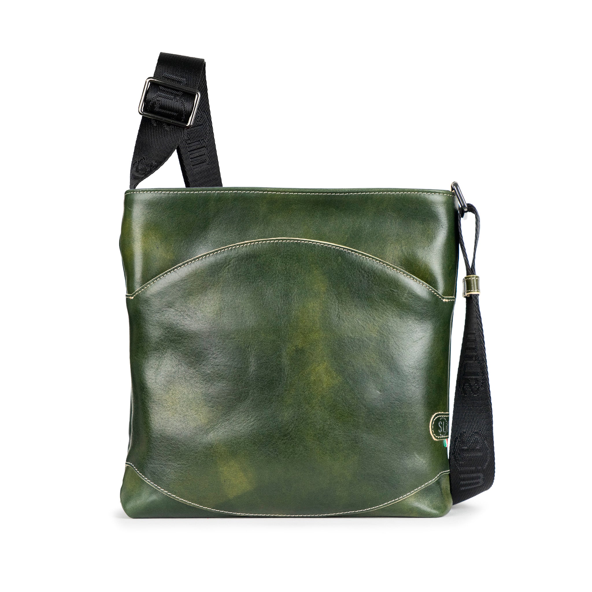 SLim Bag borsa pelle Crazy Horse Nero 23x24 cm