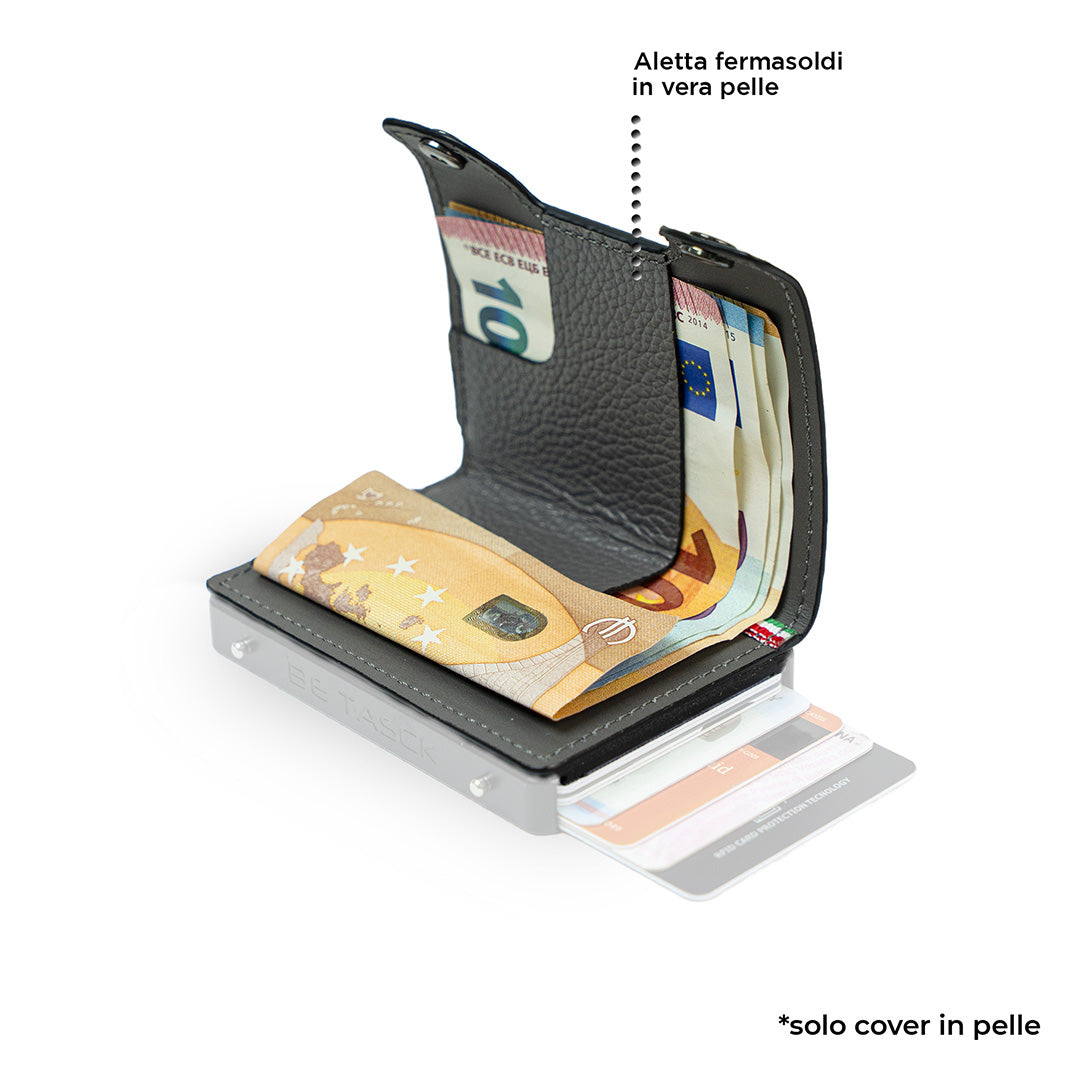 SLim Cover Pelle Be Tasck Bottalato Grigio cover