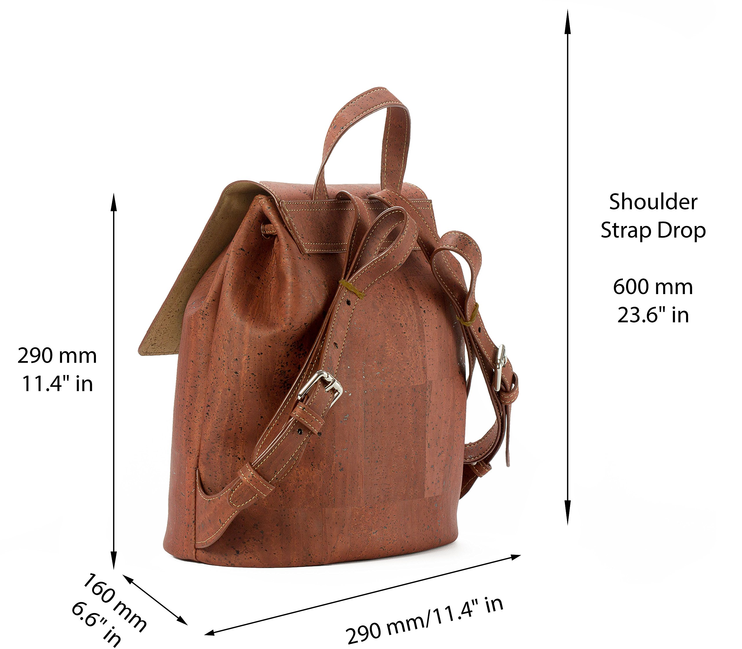 Corkor Bags zaino sughero rosso vegan tracolla