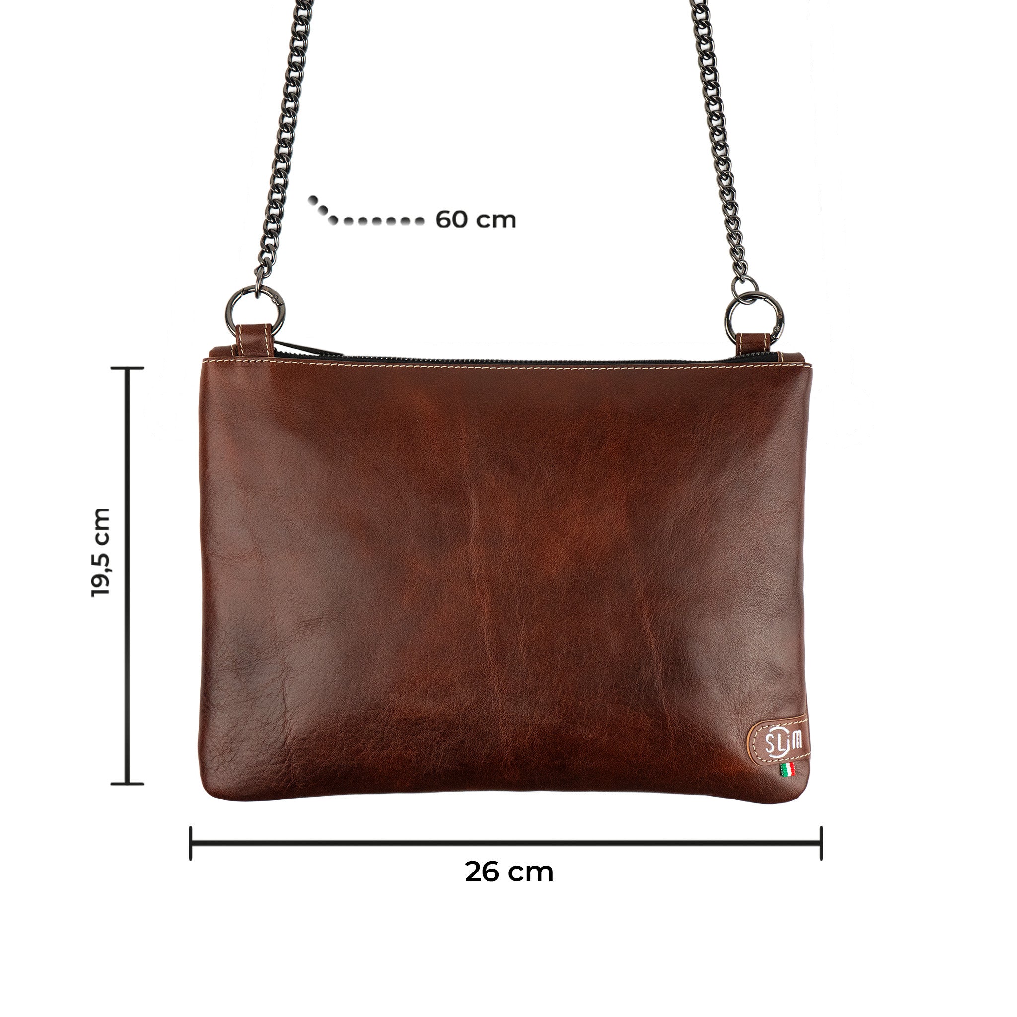 SLim Pochette Tracolla Vegetale pochette marrone 24 cm