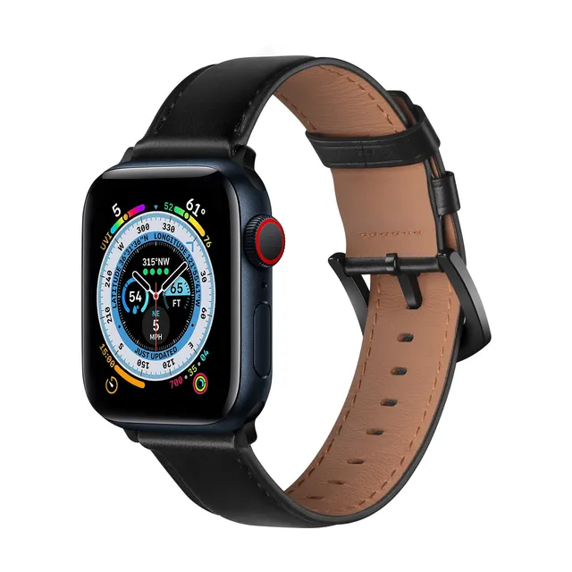 VULKIT Accessories VWB100 Cinturino Pelle Nero 38mm Apple Watch