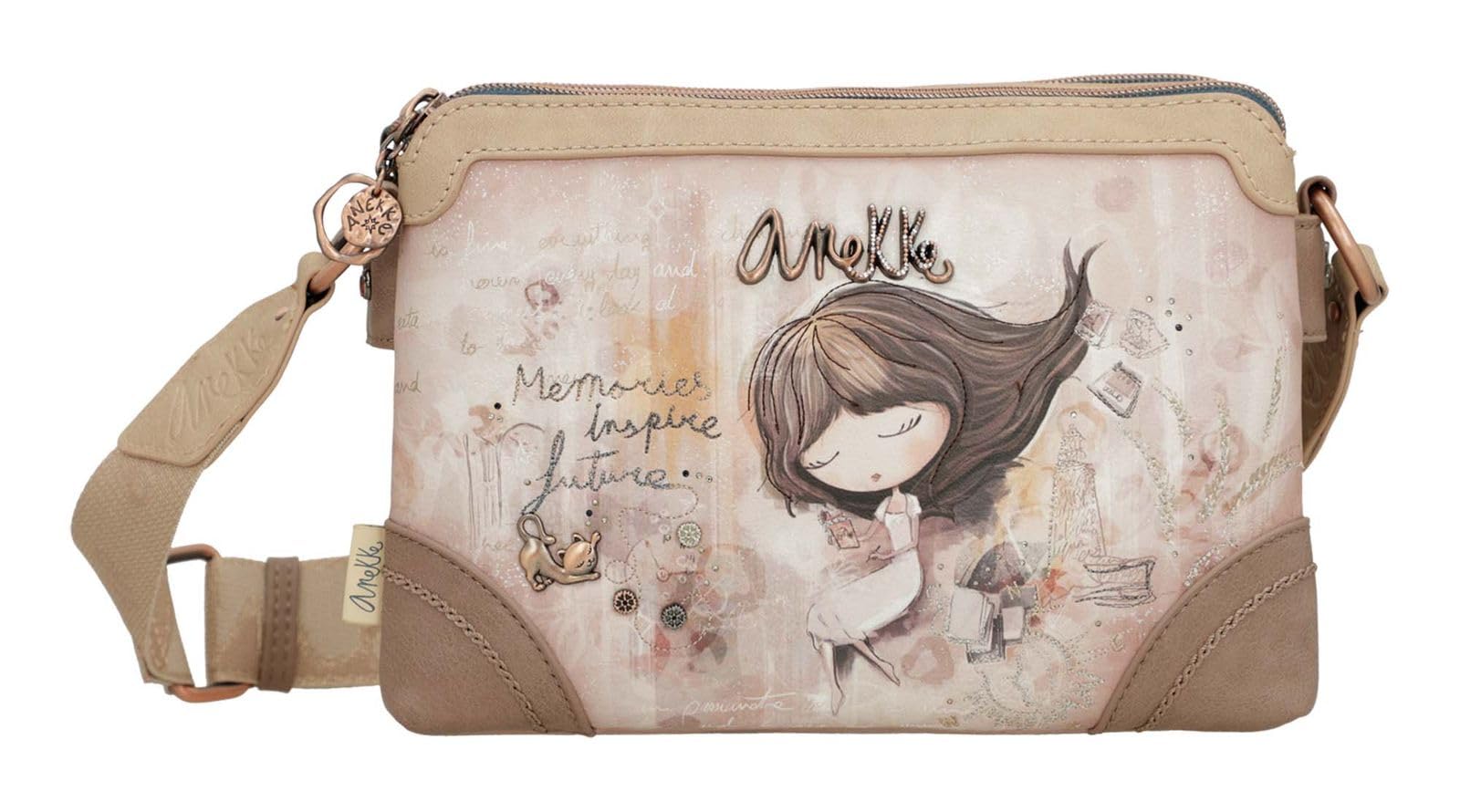 Anekke Memories borsa a tracolla doppio scomparto