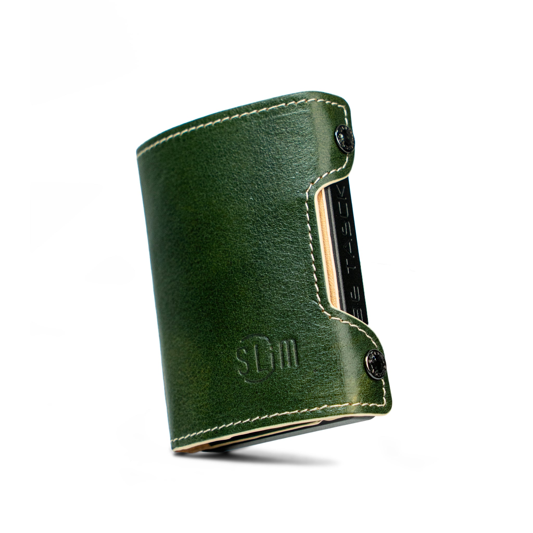 Be Tasck Portafoglio Pelle Concia Vegetale Verde Frame