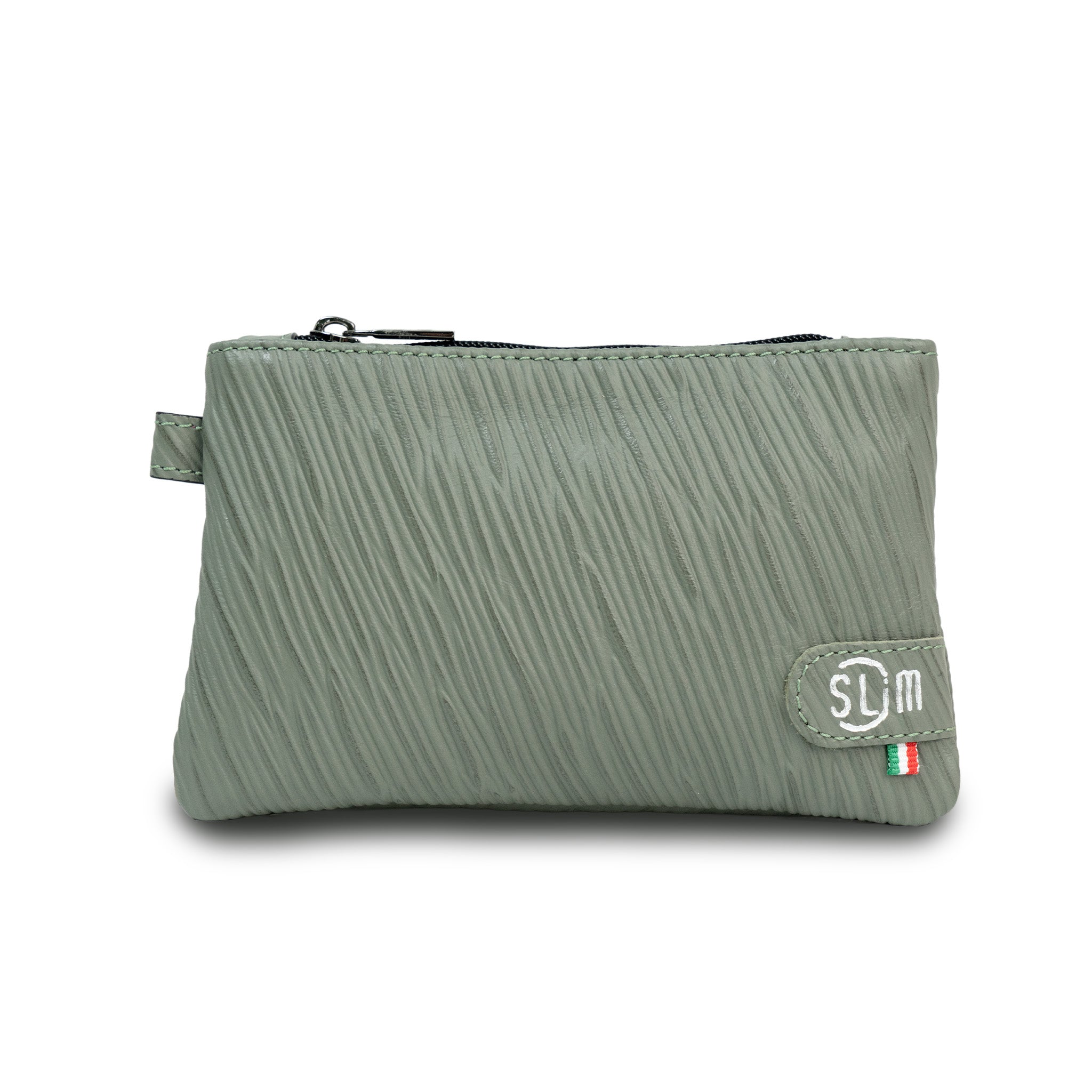 SLim Mini Pochette pochette vera pelle epi verde