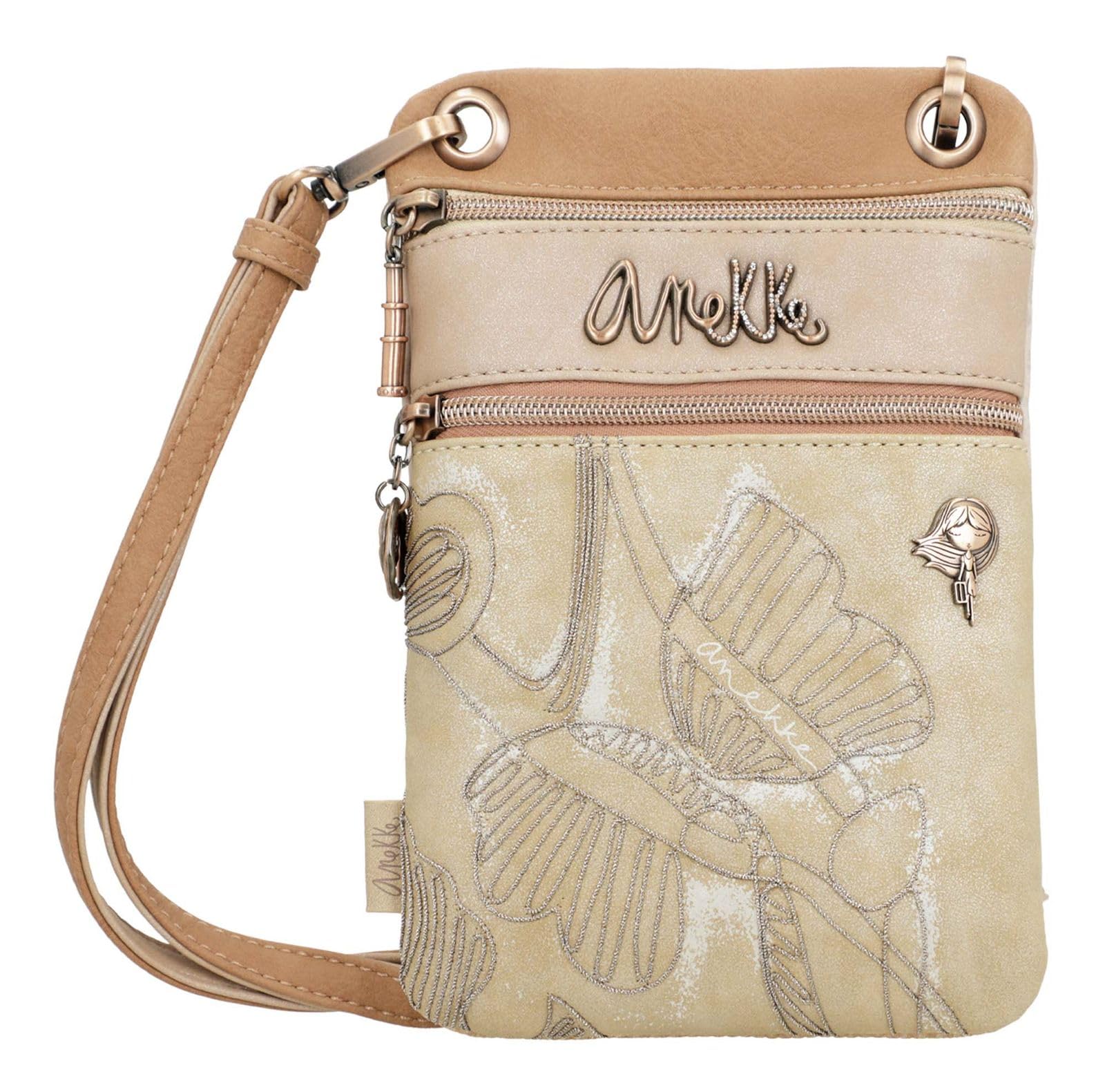 Anekke Whispers borsa mini tracolla 2 scomparti 15x22