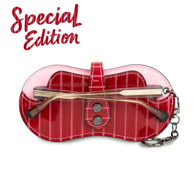 SLim Vision Lollipop portaocchiali pelle Rosso Rosa