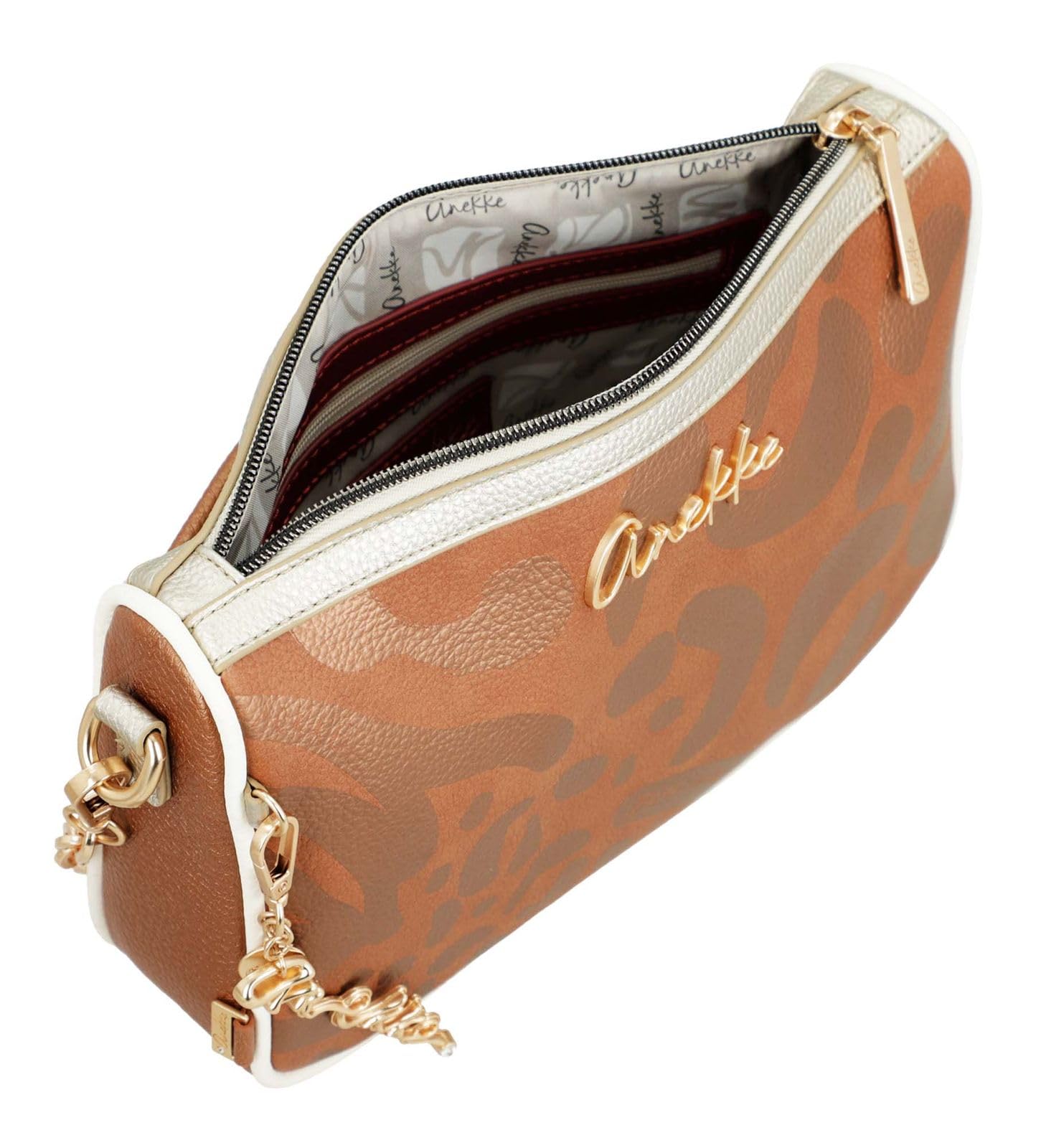 Anekke Essentials Borsa a Tracolla Corallo con Stampa