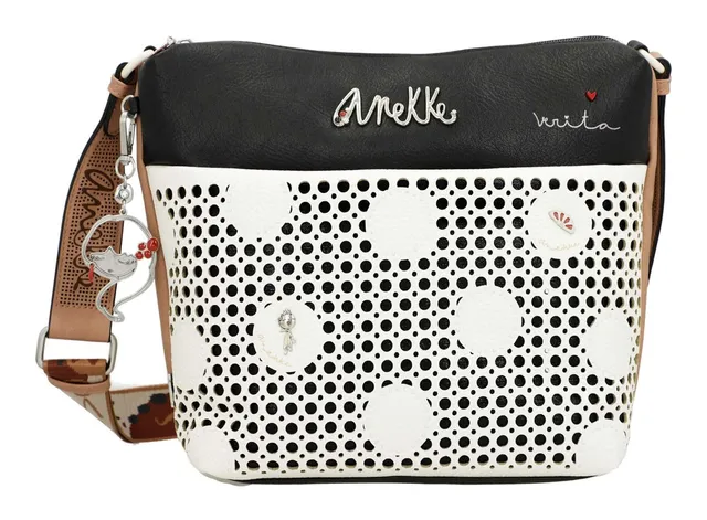 Anekke Lunares Pois Borsa a Tracolla Grande 31 cm Tasca