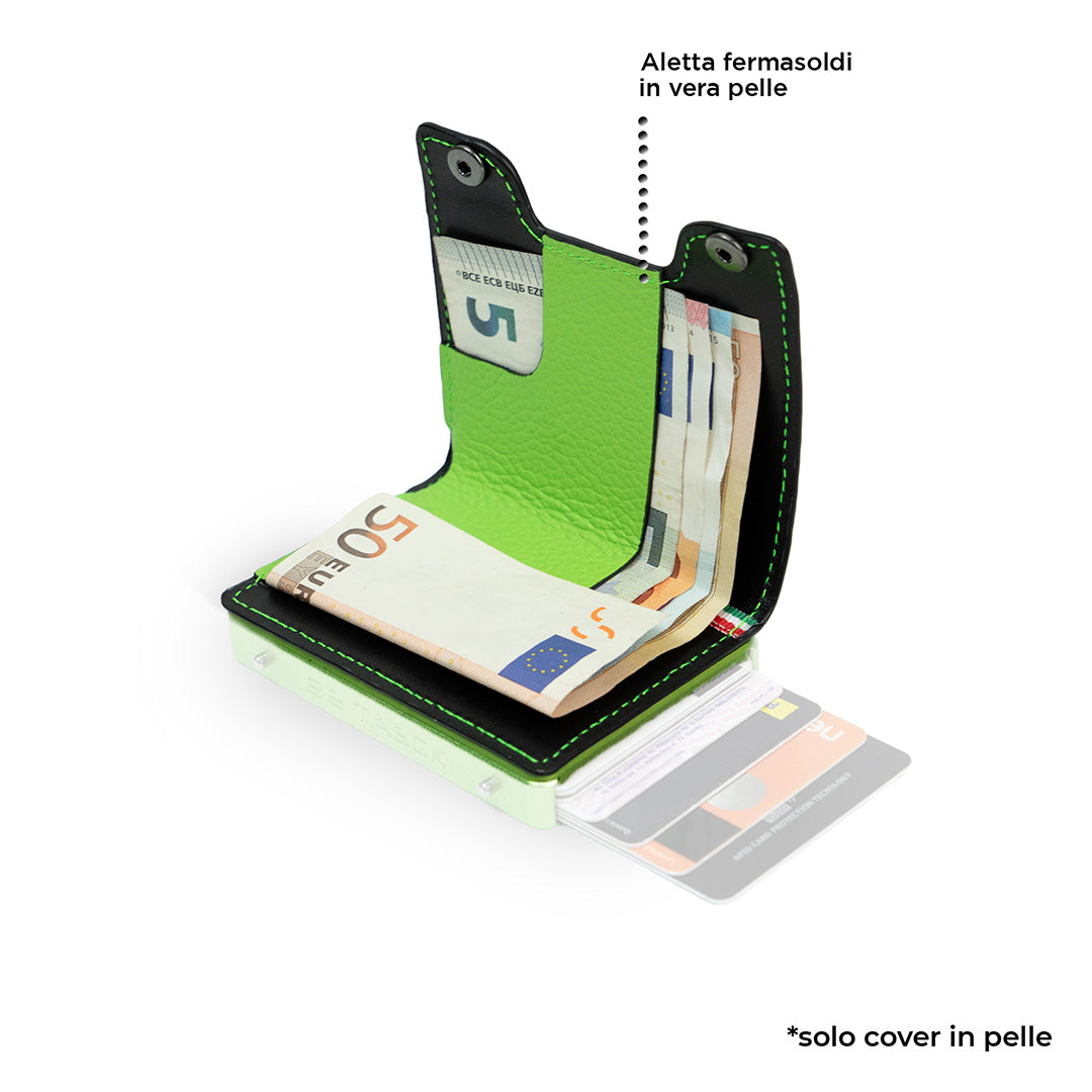 SLim Be Tasck Bottalato Verde cover pelle