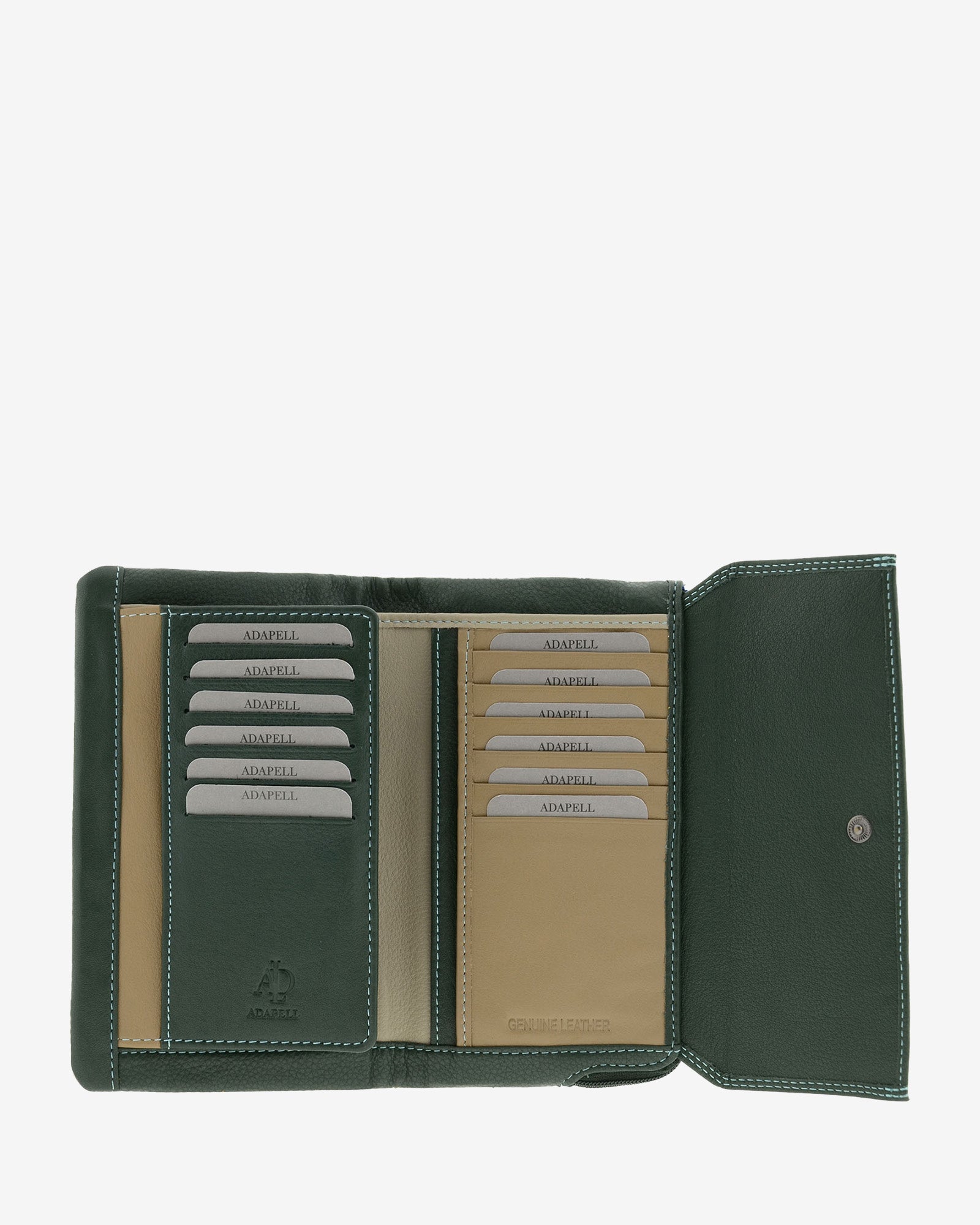 Adapell Satine 4163 portafoglio grande donna pelle nero 12 carte