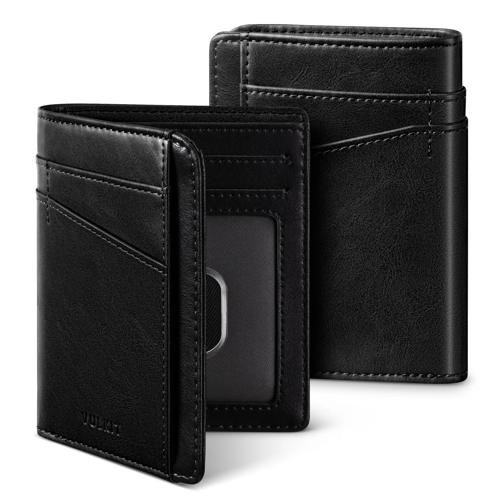 VULKIT Card Holders VW133 Portacarte Nappa Nero RFID 11 Carte
