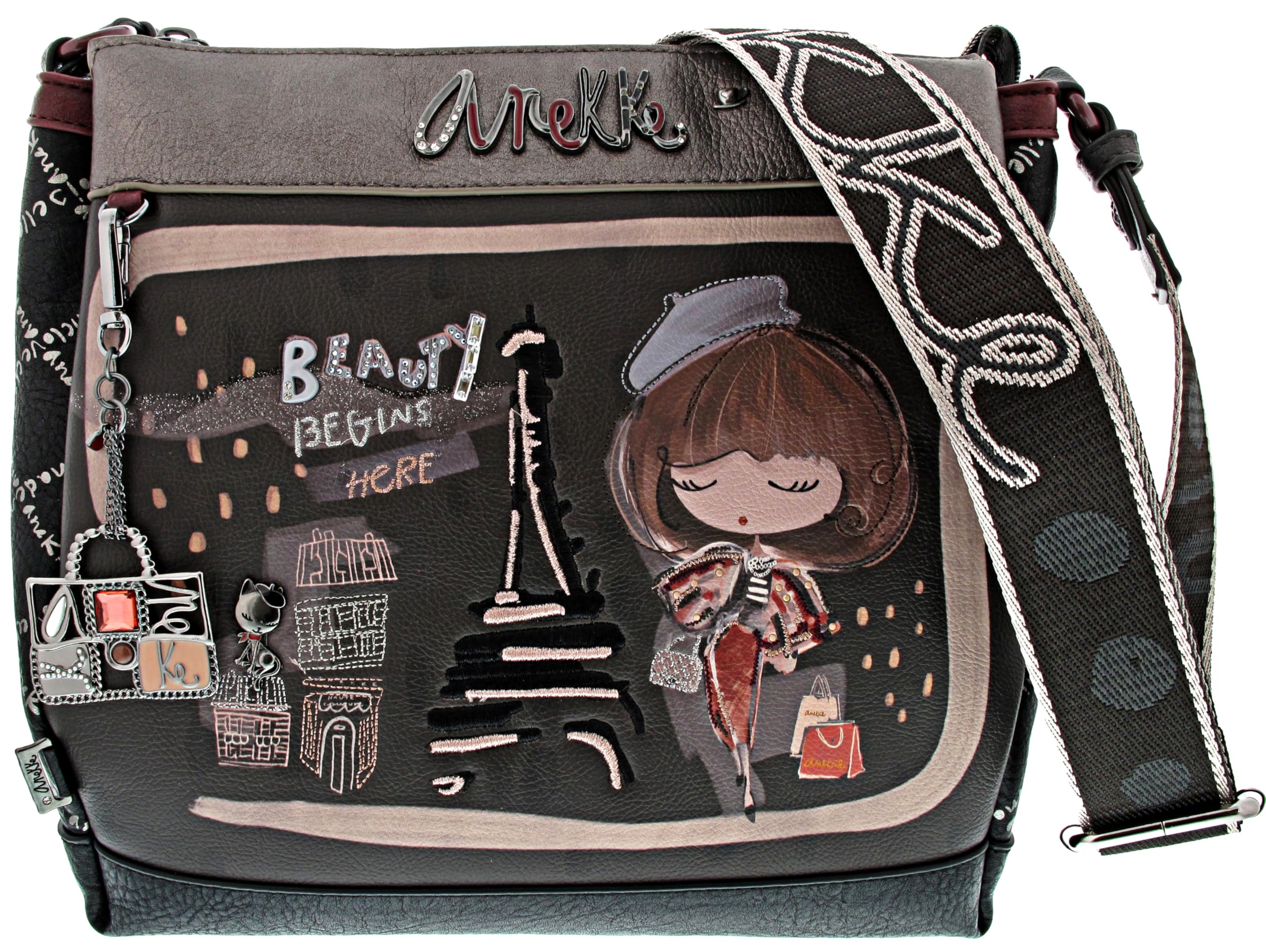 Anekke Mademoiselle Tracolla 3 Scomparti Borsa Donna