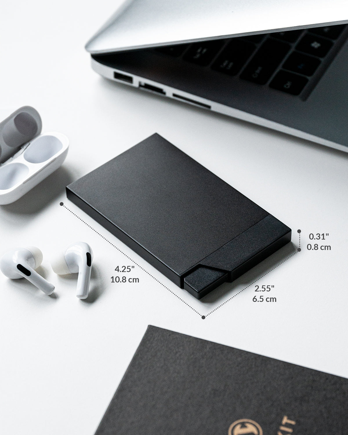VULKIT VC400 Portacarte Alluminio Slim Nero RFID