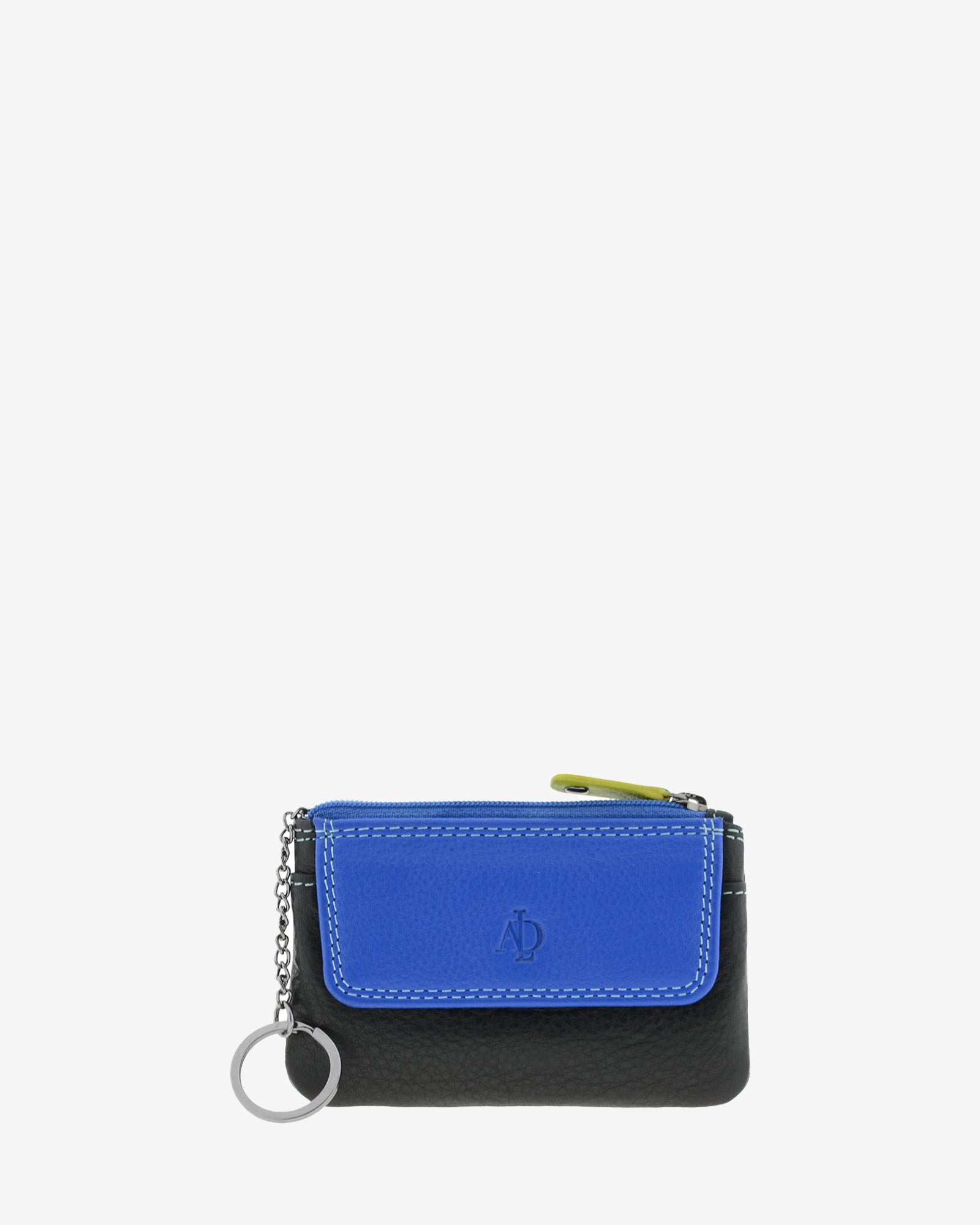 Adapell 8047 portamonete pelle nero doppia zip sottile