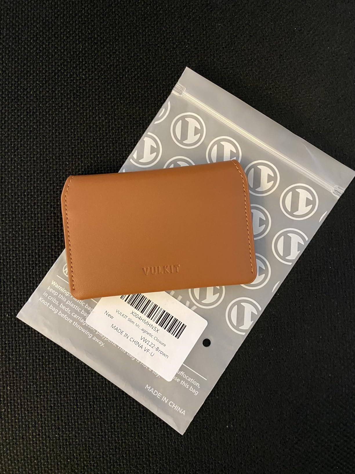 VULKIT VW122 Portacarte Pelle Nero RFID Slim