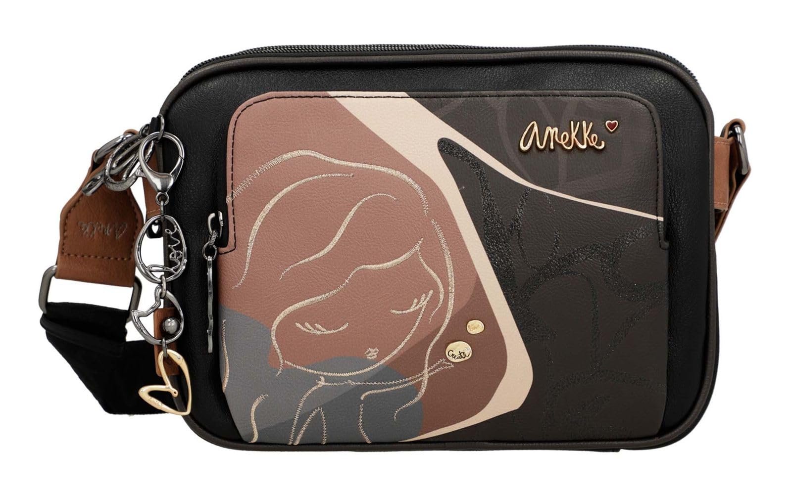 Anekke Real Heartbeat borsa a tracolla 3 scomparti